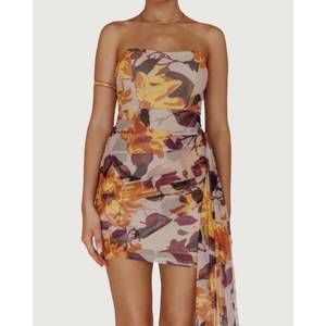 NEW ONE & ONLY caroline strapless mini dress in yellow floral